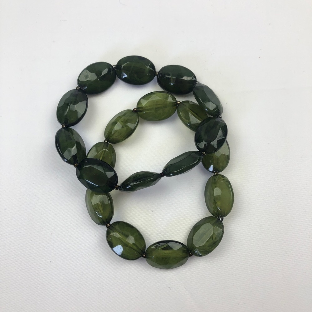 Bracelets two shades of Green